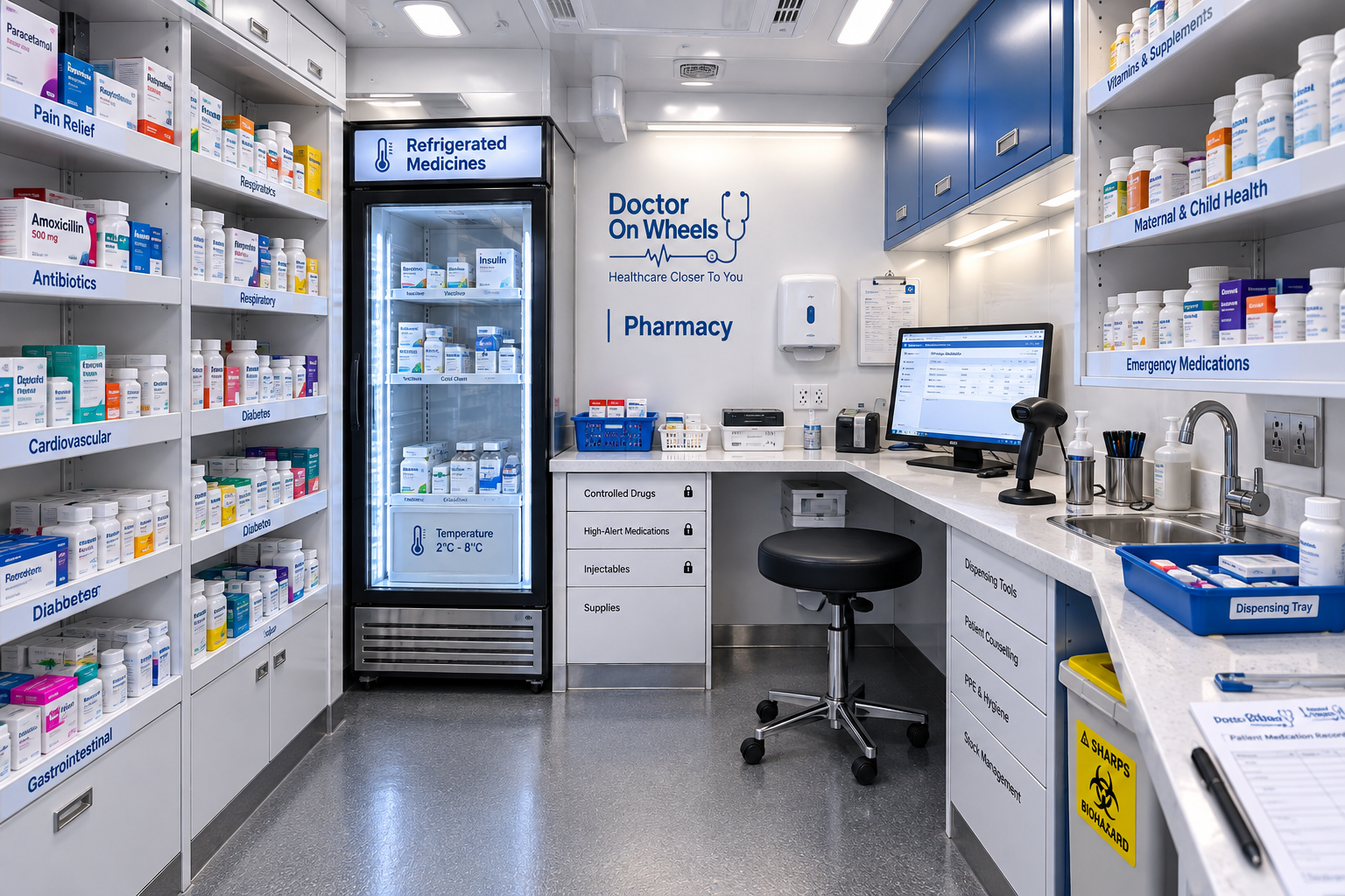 Mobile clinic pharmacy